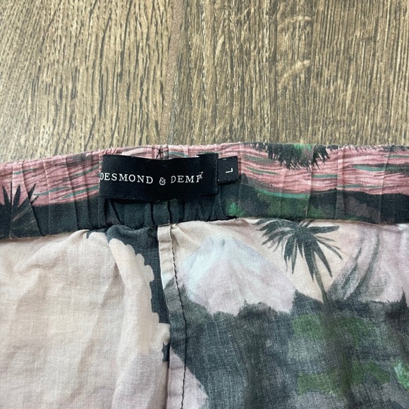 Desmond Dempsey Pajama Set L Luxury Print Designer Loungewear Rare South Island - Picture 9 of 9